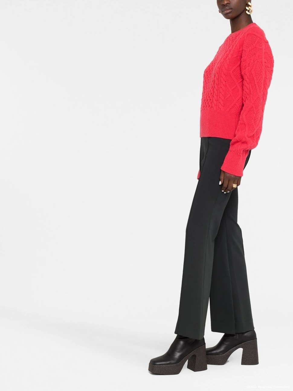 Cheap jumper cropped Aran-knit McCartney Women Stella 0414